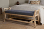 Avanthi Upholstered Sleigh Bench - Charcoal