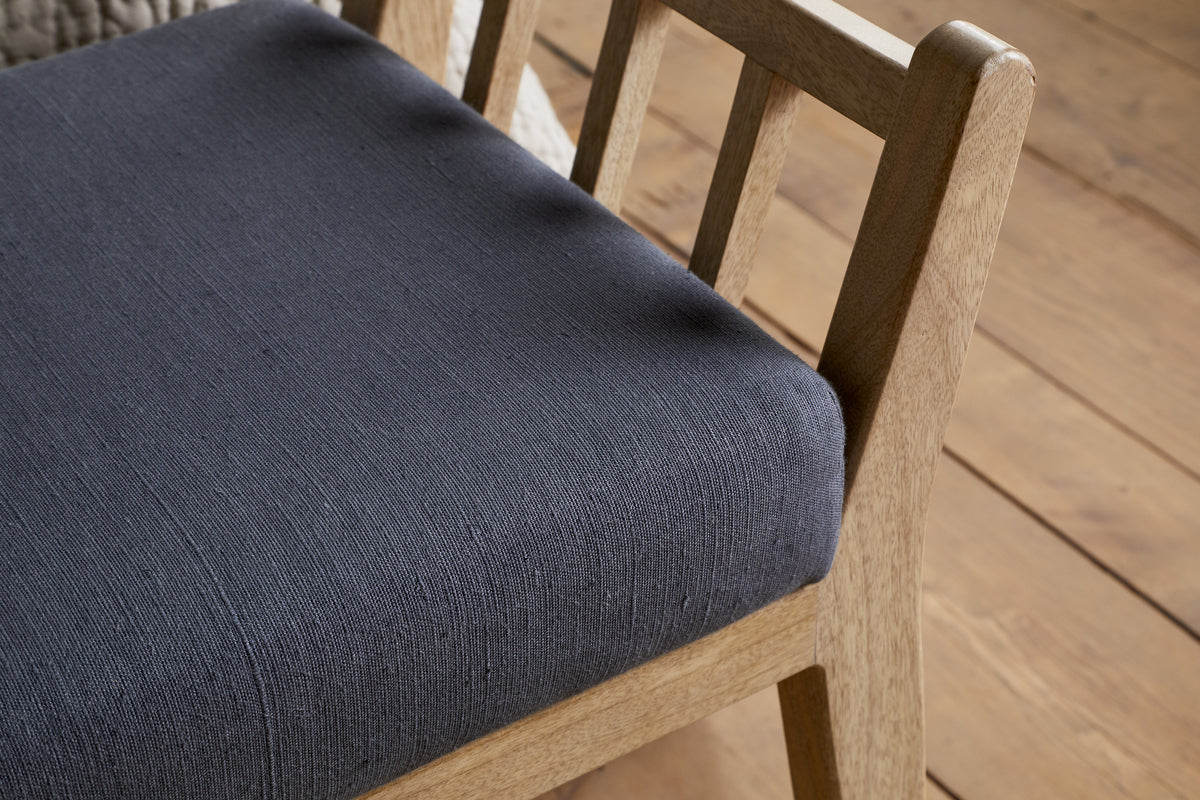 Avanthi Upholstered Sleigh Bench - Charcoal