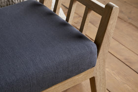 Avanthi Upholstered Sleigh Bench - Charcoal