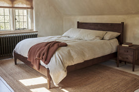 Anbu Acacia Bed - Washed Walnut