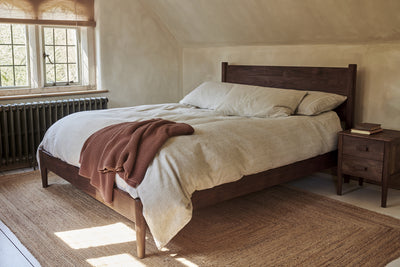 Anbu Acacia Bed - Washed Walnut