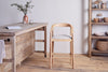 Anbu Mango Wood Upholstered Counter Chair - Natural-Trade nkuku