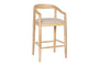 Anbu Mango Wood Upholstered Counter Chair - Natural-Trade nkuku