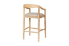 Anbu Mango Wood Upholstered Counter Chair - Natural-Trade nkuku