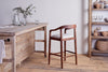 Anbu Acacia Upholstered Counter Chair - Washed Walnut-Trade nkuku