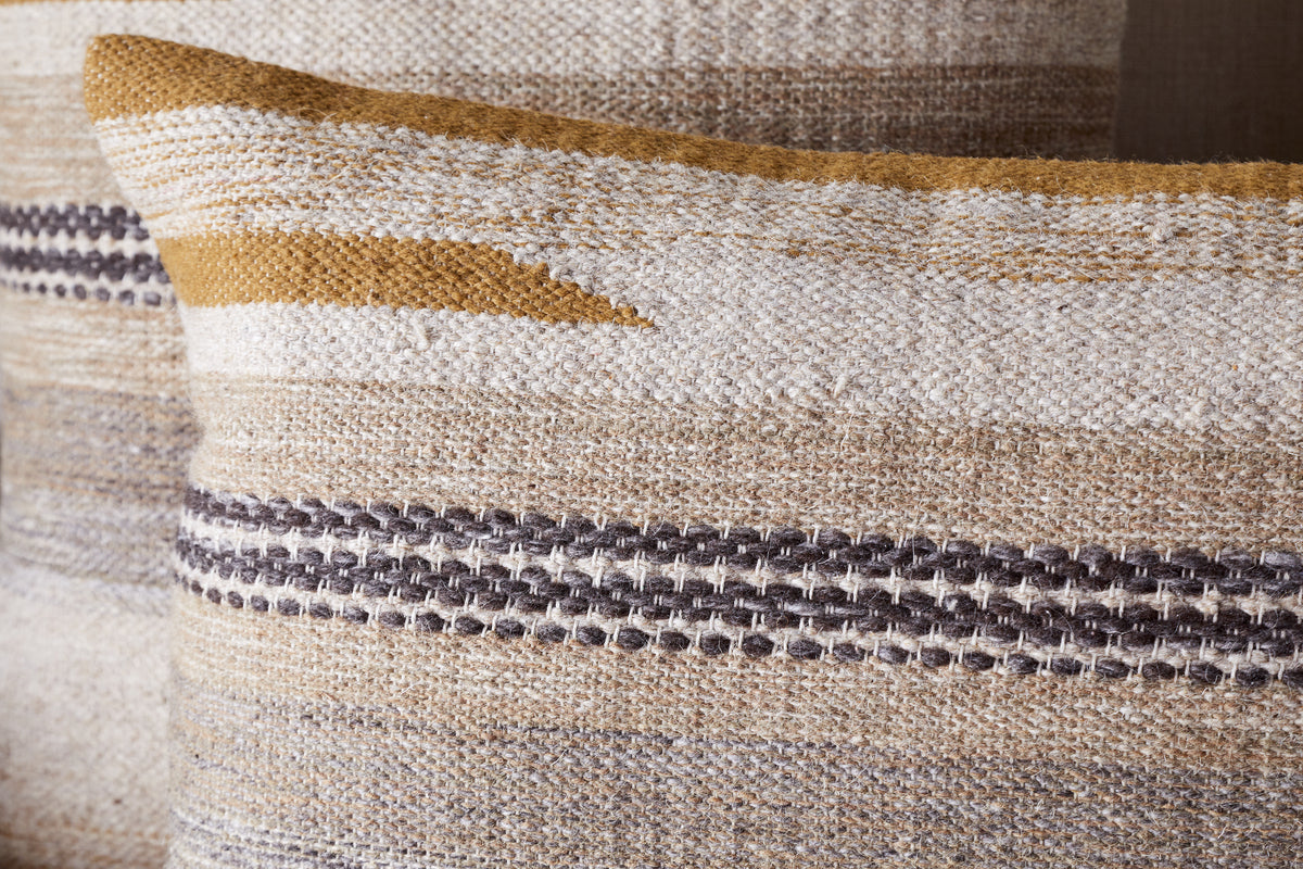 Aravali Wool Cushion Cover - Ochre