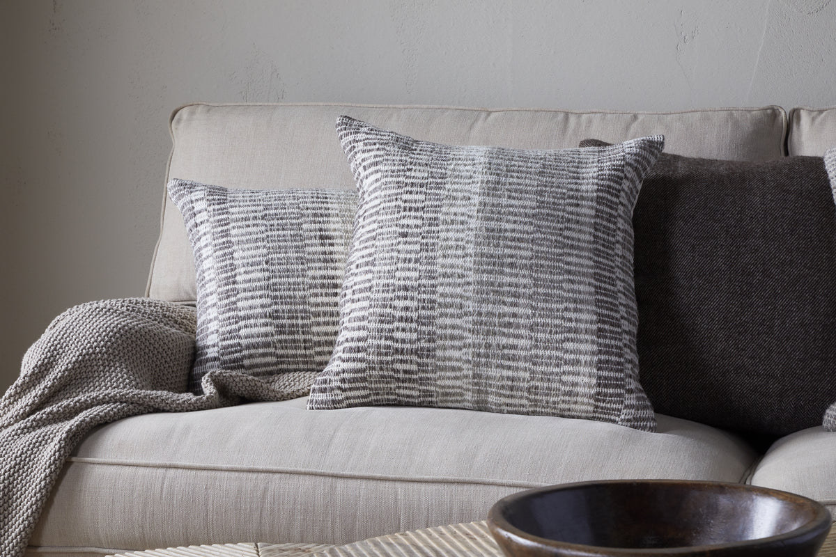 Aahna Wool Cushion Cover - Charcoal