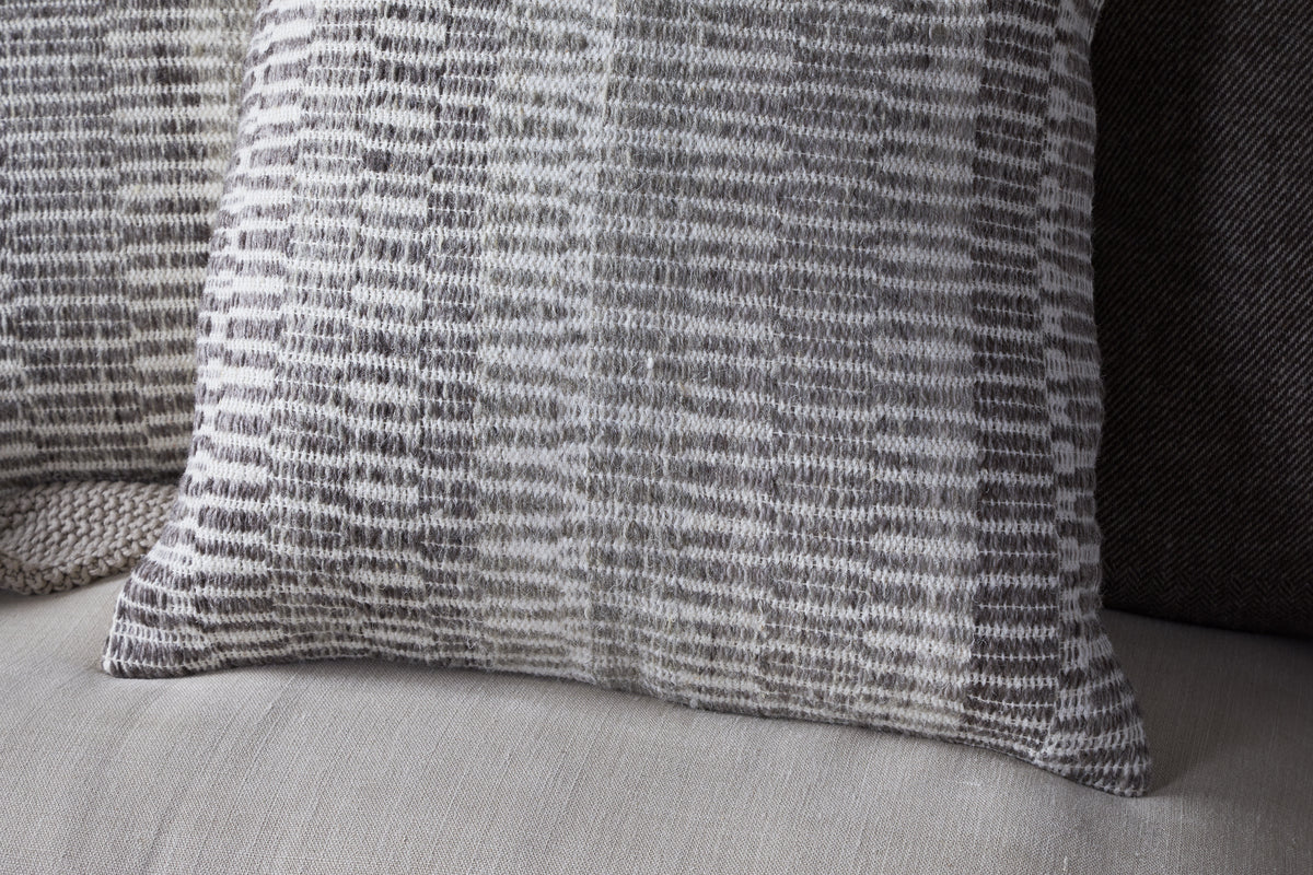 Aahna Wool Cushion Cover - Charcoal