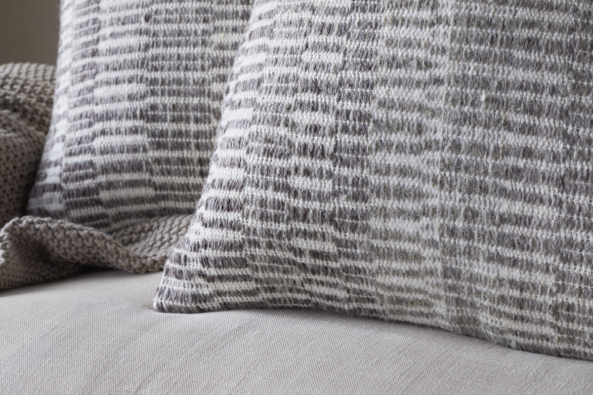 Aahna Wool Cushion Cover - Charcoal