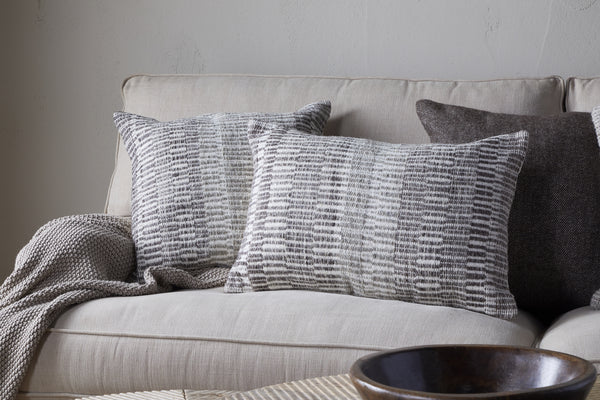 Aahna Wool Cushion Cover - Charcoal