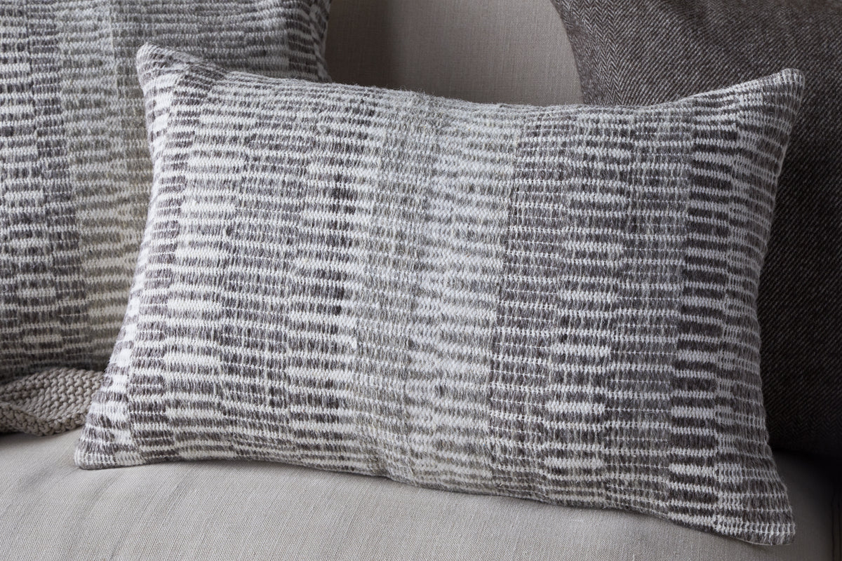 Aahna Wool Cushion Cover - Charcoal