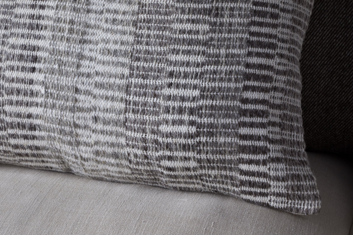 Aahna Wool Cushion Cover - Charcoal
