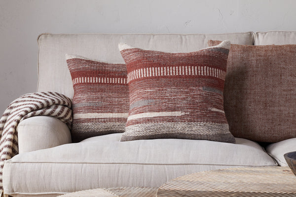 Aakash Wool Cushion Cover - Rust