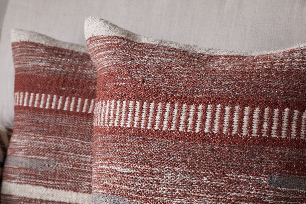 Aakash Wool Cushion Cover - Rust