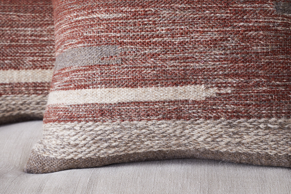 Aakash Wool Cushion Cover - Rust
