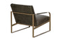 Adra Leather & Brass Occasional Chair - Moss Green