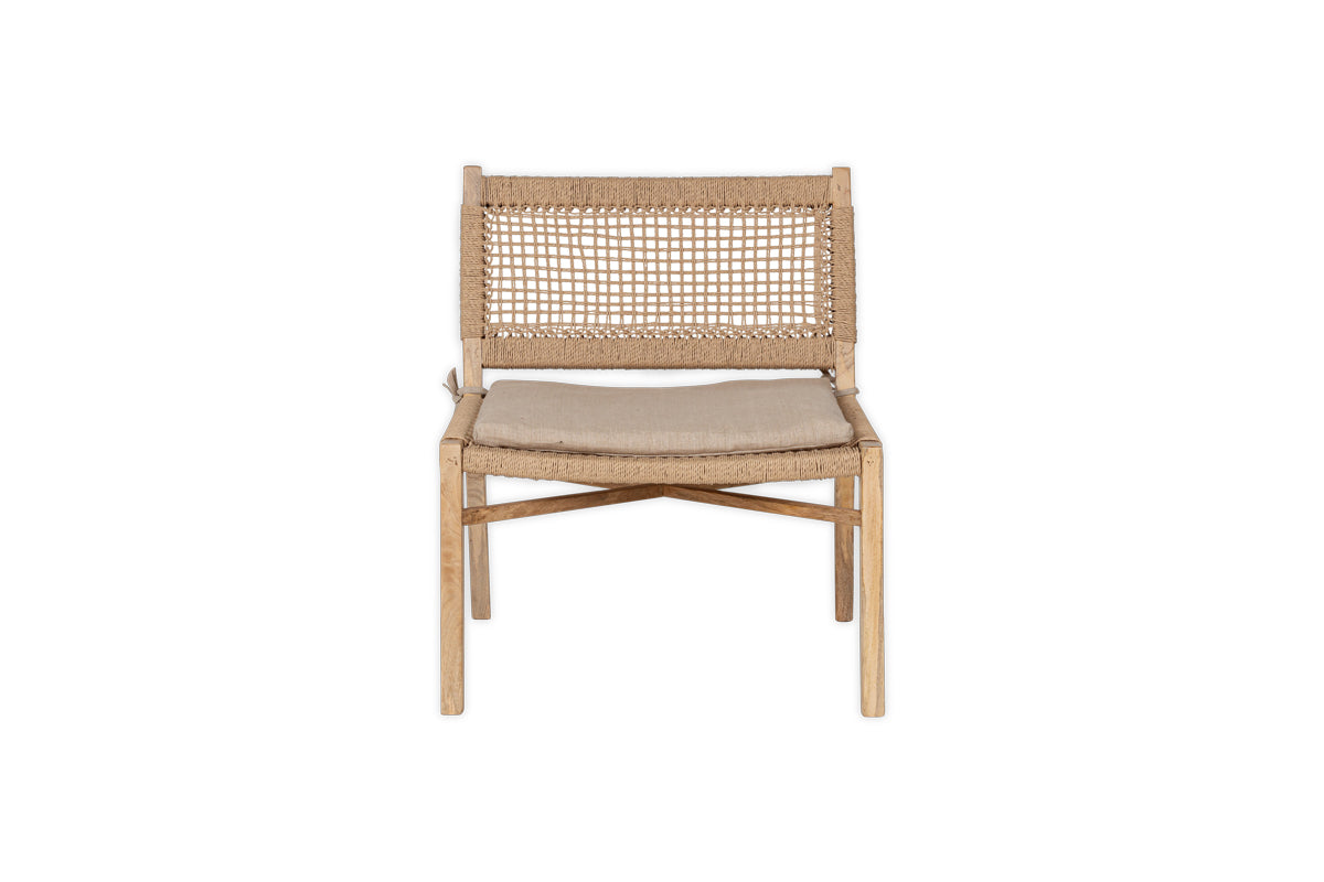 Aamani Mango Wood & Cord Occasional Chair - Natural-Trade nkuku