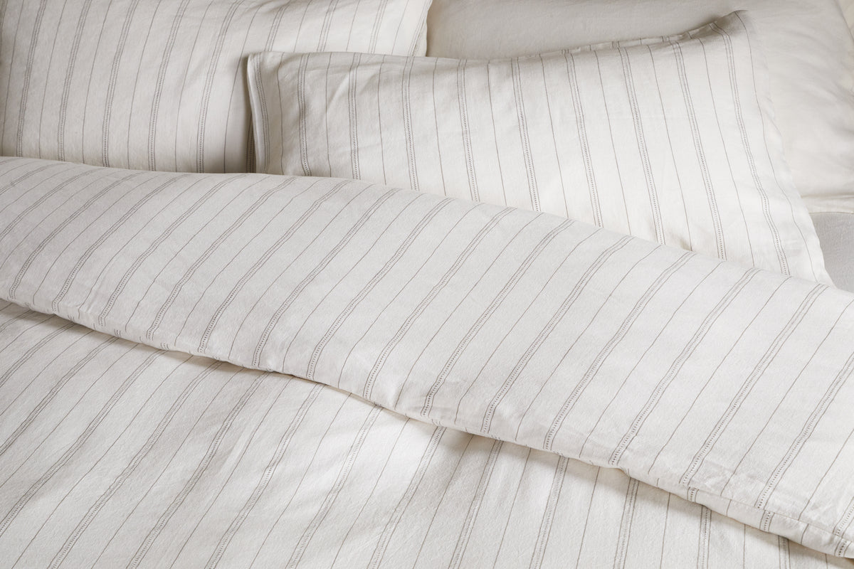 Anta Hemp & Cotton Duvet Cover -  Sage Green