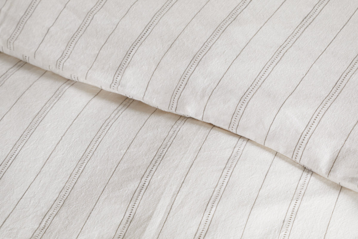 Anta Hemp & Cotton Duvet Cover -  Sage Green