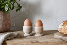 Awa Wooden Egg Cup - Natural - (Set of 2)