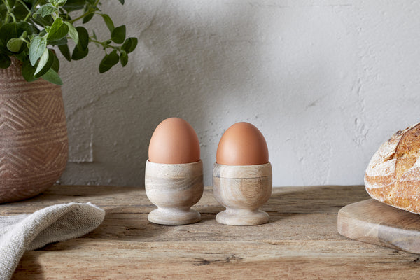 Awa Wooden Egg Cup - Natural - (Set of 2)