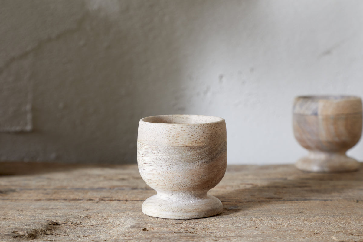 Awa Wooden Egg Cup - Natural - (Set of 2)