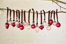 Adisa Bauble Jar - Ruby & Copper (Set of 16)