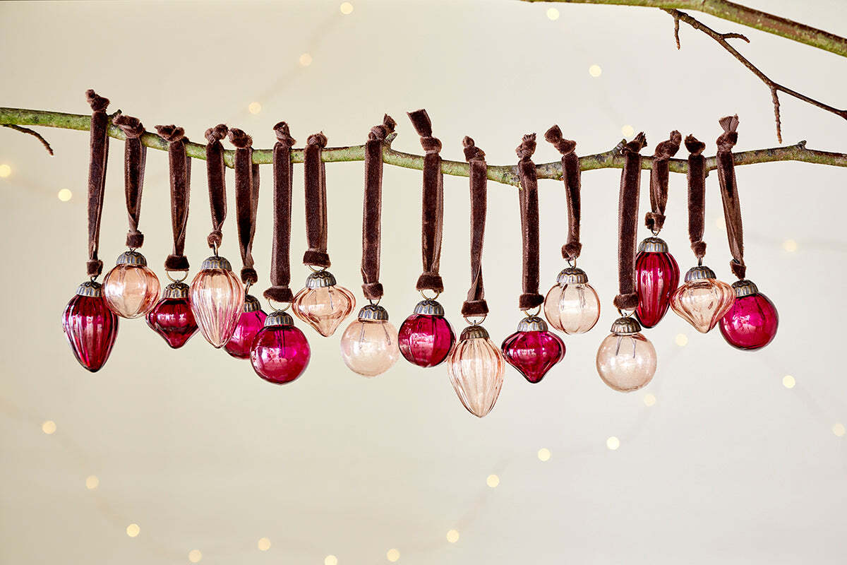 Adisa Bauble Jar - Ruby & Copper (Set of 16)