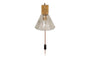 Akoli Glass Wall Lamp - Clear & Antique Brass