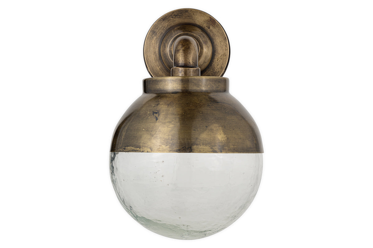 Abeo Outdoor Wall Lamp - Antique Brass-Trade nkuku