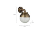 Abeo Outdoor Wall Lamp - Antique Brass-Trade nkuku