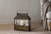 Akoko Wide Lantern - Brown Patina