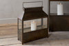 Akoko Wide Lantern - Brown Patina