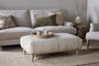 Aranya Upholstered Ottoman - Natural