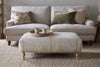 Aranya Upholstered Ottoman - Natural