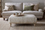 Aranya Upholstered Ottoman - Natural