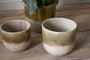 Almeida Reactive Glaze Plant Pot - Olive & Natural
