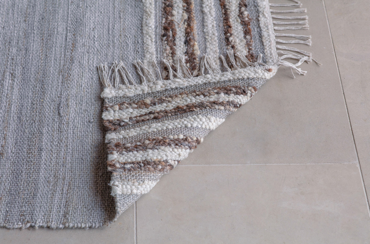 Aadita Jute & Wool Rug - Grey-Trade nkuku