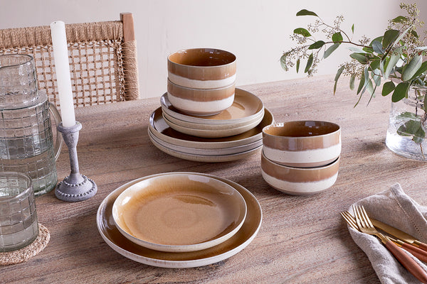 Arici Dinnerware Set - Natural - (Set of 12)-Trade nkuku