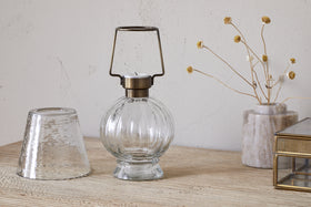 Adesola Glass Tealight Holder Lamp - Clear