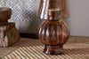 Adesola Glass Tealight Holder Lamp - Amber
