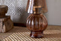 Adesola Glass Tealight Holder Lamp - Amber