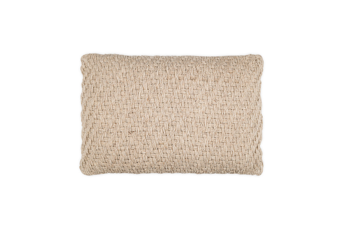 Atifa Cotton & Wool Cushion Cover - Natural-Trade nkuku