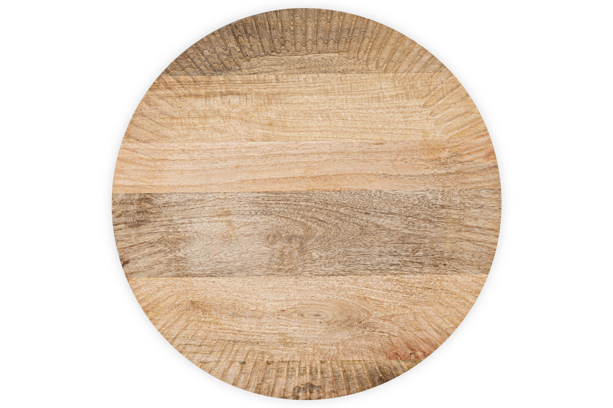 Soria Mango Wood Lazy Susan - Natural-Trade nkuku