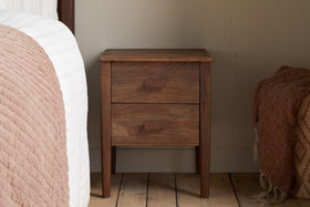 Anbu Acacia Bedside Table - Washed Walnut