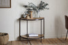 Aasha Mango Wood Half Moon Console Table - Natural