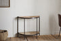 Aasha Mango Wood Half Moon Console Table - Natural