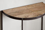 Aasha Mango Wood Half Moon Console Table - Natural