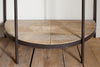 Aasha Mango Wood Half Moon Console Table - Natural