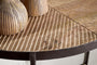Aasha Mango Wood Half Moon Console Table - Natural
